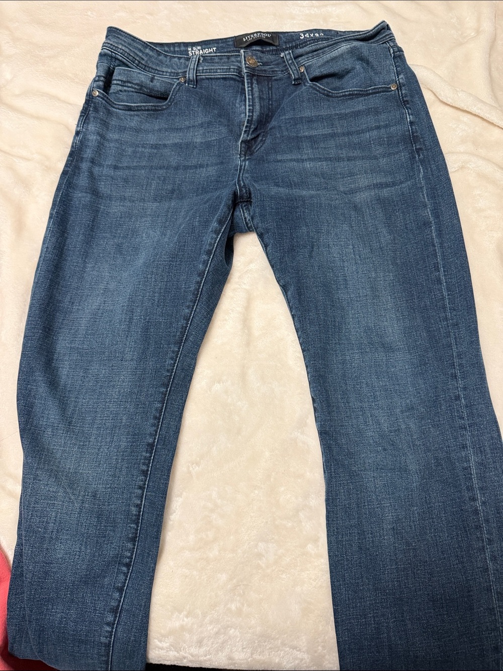Liverpool men’s Straight Leg Jeans in Medium Blue Wash